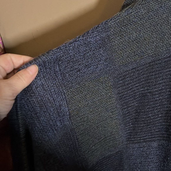 Wool blend sweater large squares pattern - Picture 6 of 7